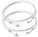 Galvanox iPhone 12/iPhone 13 Ladekabel (USB C auf Lightning), 2 Stück (0,9 m & 1,5 m) Apple MFi zertifizierte Kabel für iPhone 11/12/13/Pro Max/Mini (unterstützt PD Schnellladung) Weiß