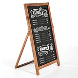 DISPLAY SALES Holz Kundenstopper Floor Holzaufsteller Werbeaufsteller mit Kreidetafel 44 x 77 cm Schreib