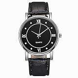 Armbanduhr Uhr Minimalistische Herrenmode Ultradünne Uhren Einfache Herren Business Ledergürtel Quarzuhr B