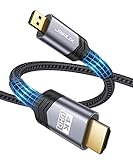JSAUX 4K Micro HDMI Kabel 3M, Micro HDMI auf HDMI Kabel mit Ethernet, UHD 4K, 3D, ARC Funktioniert, HDMI D auf HDMI A Kabel Kompatibel für Raspberry Pi 4, Hero 8/7/6/5, Alpha, Sony, Kanon G