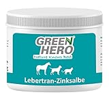 Green Hero Lebertran-Zinksalbe für Pferde Hunde und Katzen 500 g Zink Salbe Pflegt die Haut und unterstützt sie bei Wunden Abschürfungen Reizungen Mauke und vielen Anderen Hautprob