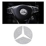 BLINGOOSE für Mercedes Benz Zubehör Lenkrad Emblem Aufkleber Glitzer AMG Abziehbilder Mercedes-Benz W203 W204 W205 A B C GLC GLE GLK CLS ML