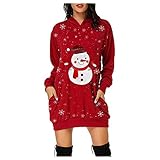 XTBFOOJ Weihnachten Tedi online Shop Pullover v Ausschnitt Damen damenblusen Regenjacke dünn Damen teddyjacke Damen mit Kapuze Oversized Pullover Sommer Kleidung Damen trauerkleidung D