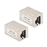 VCE RJ45 Kupplung Cat7 Cat6A LAN Kupplung Netzwerk verbinder Modular Geschirmt RJ45 Buchse Adapter für Verlängerung Ethernet Kabel 2 Stück