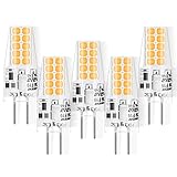 MUSUNIA g4 LED Lampen - 3W G4 LED Birnen 3000K Warmweiß 300lm, Ersatz für 30W Halogenlampen,Kein Flackern Nicht Dimmbar, 12V AC/DC, 5er Pack