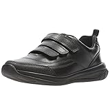 Clarks Jungen Hula Thrill Sneaker Niedrig, Schwarz (Black Leather), 24 EU