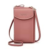 Handytasche zum Umhängen mit Geldbörse,Kleine Umhängetasche Damen mit Kartenfächer Verstellbar Abnehmbar Schultergurt für iPhone 13/12/11/XR/Xs, Samsung Galaxy S10/S9/S8, Handy bis zu 6.5''