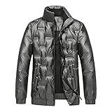 Nuzai Daunenjacke Herren Slim Fit Stehkragen Einfarbig Winterjacke Herren Warm Verdicken Schick Jacke Herren Outdoor Sport Lassig Komfortabel Winddichte Jacke H