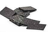 48x Terrassenpads [8mm] 60x90 mm in unterschiedlichen Stärken aus Gummigranulat - verwendbar als Poolunterlage, Bautenschutzmatte - Gummimatte Pads als Unterlegplatten (Gummiunterlage)