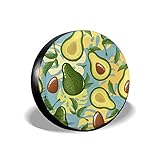 Delerain Avocado Scheiben Reserveradabdeckung Wasserdicht Staubdicht Reserveradabdeckung Universal Fit für Jeep, Anhänger, RV, SUV, LKW und viele Fahrzeuge (17 Zoll für Durchmesser 78,7 cm - 83,8 cm)