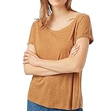 VERO MODA Damen VMLUA SS Tee JRS GA T-Shirt, Tobacco Brown, S