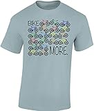 Fahrrad T-Shirt: Bike More - Rad Geschenke für Damen & Herren Mann Männer Frau-en - Fixie Retro Pop Art Radfahrer Mountain-Bike MTB BMX Velo Rennrad E-Bike Outdoor Sport Urban Streetwear (L)