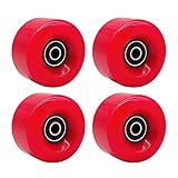 Amagogo Set von 4 Rollschuhenrädern 58mm 82A Quad Skates Ersatzräder mit 608rs Lagerrädern - R