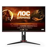 AOC Gaming 27G2U - 27 Zoll FHD Monitor, 144 Hz, 1ms, FreeSync Premium (1920x1080, HDMI, DisplayPort, USB Hub) schwarz /