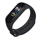 Xiaomi Mi Band 4 Smart Band AMOLED Touchscreen Activity Tracker, Armband: Silikon Weiß, inkl. Wechselarmband: Schwarz - Silik