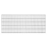 HORI® Doppelstabmattenzaun Komplettset I Höhe 103 cm I anthrazit-grau I wahlweise zum Schrauben oder einbetonieren I Länge 17,5 m | ohne T