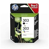 HP (3YM92AE) 303 Multipack Original Druckerpatronen (Schwarz, Farbe) für HP ENVY Photo, HP Tango 100, HP Tango X 110