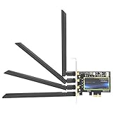 WLAN-PCI-E-Karte 2.4G/5G Dualband-WLAN-PCI-Express-Adapter BCM94360CD 802.11ac Bluetooth-WLAN-Karte mit 1300 Mbit/s und 4 Antennen für Desktop-Computer, Unterstützung für OS X/Win7/Win8/Win10