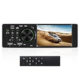 Autoradio mit Bluetooth Freisprecheinrichtung, bedee 4.1 Zoll LCD Monitor Stereo Auto Radio, FM/BT/USB/AUX/SD MP3 MP5 Media Player, Einzel-DIN-Receiver mit 7 Beleuchtungsfarben, 4 x 60W, ISO Steck