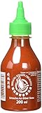 FLYING GOOSE Sriracha scharfe Chilisauce - scharf, grüne Kappe, Würzsauce aus Thailand, 1er Pack (1 x 200 ml)