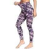 Blickdicht Laufhose Scrunch Butt Leggings Damen Leggings Ladies Camo Yoga-Fitness-Hose, Lange Streetwear- & Sporthose in Camouflage Optik Anti Cellulite High Waist Shape Jogging