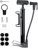 JYSDZSE Fahrradpumpe – Kompakte und tragbare Fahrradboden- und Sportball-Luftpumpe – Aluminium-Legierung Fahrradreifenpump
