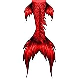 Meerjungfrauenflosse Mädchen zum Schwimmen Monoflosse Meerjungfrau, Meerjungfrauenschwanz zum Schwimmen Bikini Set, Mädchen mit Meerjungfrauenflosse Bademode Maßgeschneiderter dreiteiliger Anzug(C