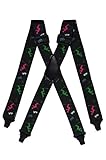 Olata Hosenträger extra starken für Skihose/Salopette mit Ski Design, für alle Altersgruppen. Erwachsene, X-Form (Kunststoff-Clips)
