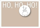 Kartenkaufrausch Lustige Weihnachtskarte mit schielendem Weihnachts Hirsch • auch direkt Versand mit ihrem Text Einleger • als Weihnachtsgruß, Geschenkkarte für Familie und F