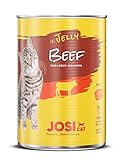 JosiCat Beef in Jelly (12 x 400 g) | Premium Nassfutter Gelee mit Rind | für ausgewachsene Katzen | Katzenfutter getreidefrei | powered by JOSER