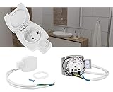 Kombi- Steckdose 230V mit Schalter/Art.4239/ Einbausteckdose für Schrank Spiegelschrank Möbel Beleuchtung