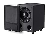 Monoprice Premium Select 8 inch Subwoofer - Black, with 200 Watt Peak Power, Adjustable Low-Pass Filter, Volume, & Phase Controls (EU Plug)