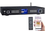 VR-Radio WLAN Radio: WLAN-HiFi-Tuner mit Internetradio, DAB+, UKW, Streaming, MP3, schwarz (Internet Tuner für HiFi-Anlage)