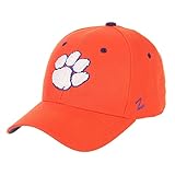 Zephyr Custom DHS Secondary Logo Erwachsene Herren Damen Jugend Flex Fitted Baseball Hat/Cap, Clemson Tigers - Orange, M