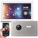 Goliath Hybrid | IP | Full-HD Video Türsprechanlage | App | 1-Fam | 1 x Full-Touchscreen 10' | Horizontal Unterputz Türstation | + Blanko Modul | 180° Ultra-Weitwinkel | AV-IPS-500H