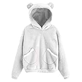 HHOP Lange Weste Damen winterparka Damen Steppjacke damenmantel Pullover mit perlen warme Jacke Damen attentif Winterjacke Teddy jacken für Damen Daunenweste D