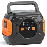 Tragbarer Kraftwerk 200-240V Camping Power Pack 320W 80000MAh-Notfall-Solargenerator-Akkus für Camping Reisen (Farbe : Black+Orange, Size : 320W)