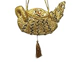 shoperama Damen Handtasche Wunderlampe Gold 1001 Nacht Wüsten-Prinzessin Aladin Pailletten Tasche Kostüm-Zubehör M