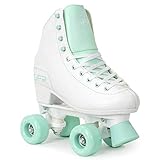 SFR Skates Figure Quad Skates Rollschuhe für Kinder, Jugend Unisex, Mehrfarbig (White/Green), 37