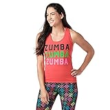 Zumba Dance Fitness Atmungsaktive Tank Workout Racerback Sportkleidung Damen, Red Smiles, L