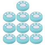 Gedourain Daumengriffe Abdeckung Joystick Rocker Cat Paw Rocker, für Switch/Switch Lite, für Unterhaltung, Spielzubehör(Weiße Krallen auf grünem Hintergrund)