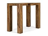 Woodkings® Bartisch Stark 135x70 Massivholz braun Palisander hoher Tisch rechteckig E