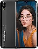 Blackview A60 Smartphone ohne Vertrag Günstig 15,49 cm (6,1 Zoll) HD+ Display 4080mAh Akku, 13MP+5MP Dual Kamera, 16GB ROM, 128 GB erweiterbar Dual SIM Android Einsteiger Handy - Schw