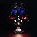 LED Licht Kit für Lego Star Wars Darth Vader Helm 75304, Beleuchtungsset Kompatibel mit Lego 75304 Set (Lichter Kit Ohne Modell) (Grundversion)