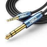 MillSO 6.35mm auf 3,5mm Stereo Klinke Kabel 5m, Mini Klinke 3,5 TRS Stecker zu 6.35 TRS Stecker Audio Aux Kabel für Bassverstärker, Gitarre, Klavier, Kopfhörer, Lautsprecher und Heimkino-G
