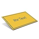 (300x200 mm, Signalgelb) Schild Alu-Verbund 4 mm mit Ihrem Wunschtext Hinweisschild, Verbotsschild zb. für Privatgrundstück/Grundstück/Baustellenschild/Gelände mit eigenem Tex