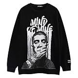 LCYY.MM Männer Frauen Pullover 3D Lustige Printed Crew Neck Sweatshirt Paar Pullover Holiday Party Weihnachten Jumper Tops/Black/L