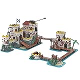 MARLO Piratenbauset Bausteine Architektur, Kaiserliches Weißtor Modell, Konstruktionsspielzeug Kompatibel mit Lego 21322 Ideas Fluch von Barracuda Bay (5273Teile)