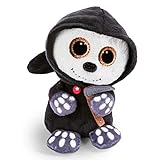 NICI 46305 Glubschis Kuscheltier Halloween Sensenmann Sanito, Flauschiges Plüschtier mit großen Glitzeraugen, süßes Stofftier für Kinder und Kuscheltierliebhab