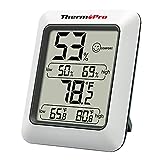 ThermoPro TP50 digitales Thermo-Hygrometer Hygrometer Innen Thermometer Raumthermometer mit Aufzeichnung und Raumklima-Indikator für Raumklimakontrolle Klima M
